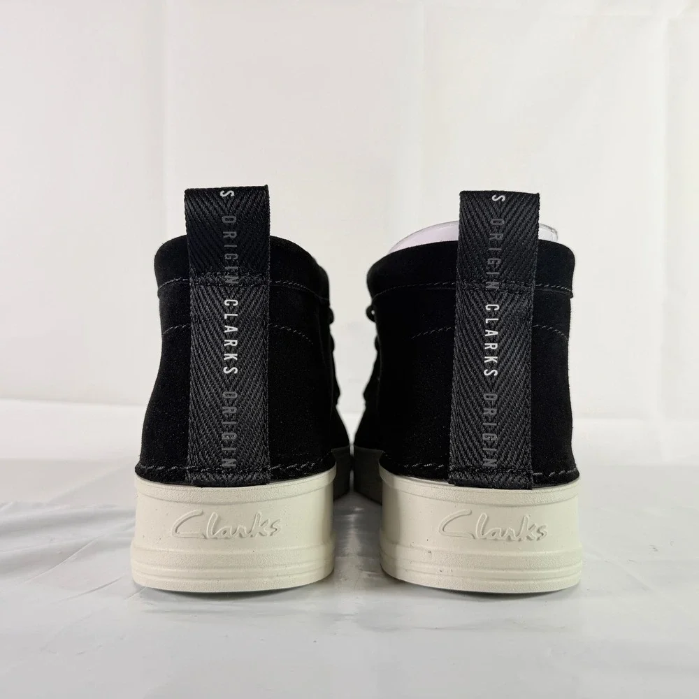 Clarks Origin Wallabee Men's US 12 Black Suede Comfort Moc Toe Sneakers 26157816